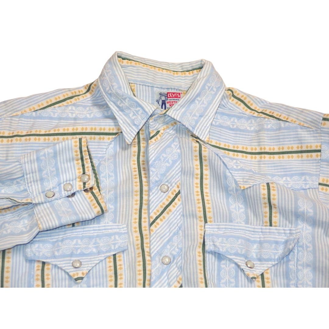 60's LEVI'S VINTAGE SHIRT Saddleman Tag DOT SNAPPERS limited