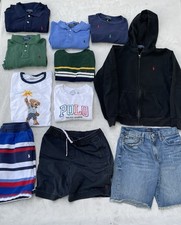lot of 11 Polo Ralph Lauren Boys Clothing Tshirts hoodie Shorts Used Sz L 14/16