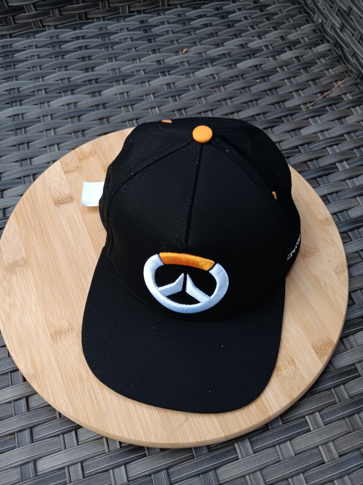 Overwatch Black Yellow White Embroidered Snapback Cap Hat With Tags