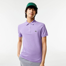 Mens Lacoste Polo shirt - Purple - Short Sleeve - Classic Fit - Cotton - Size M