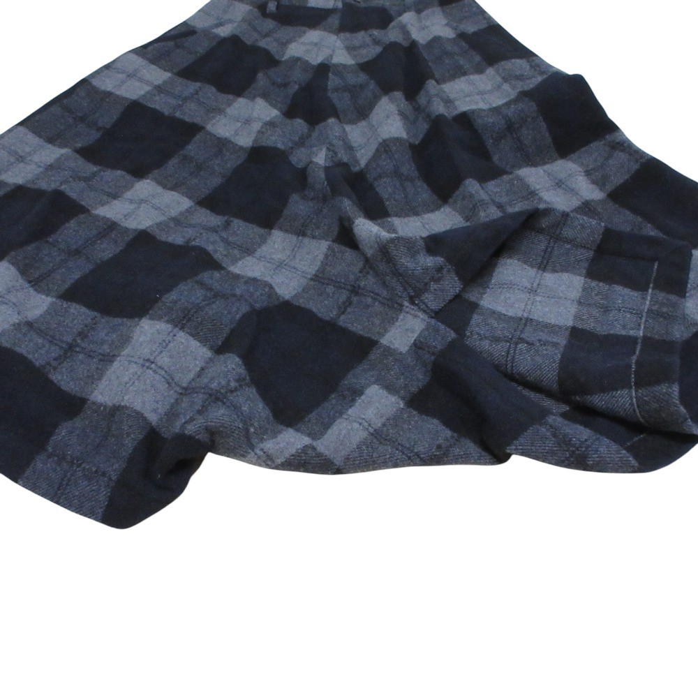 Y's Yohji Yamamoto Check Wool Sarouel Pants Size 1 Gray/Navy Women USED