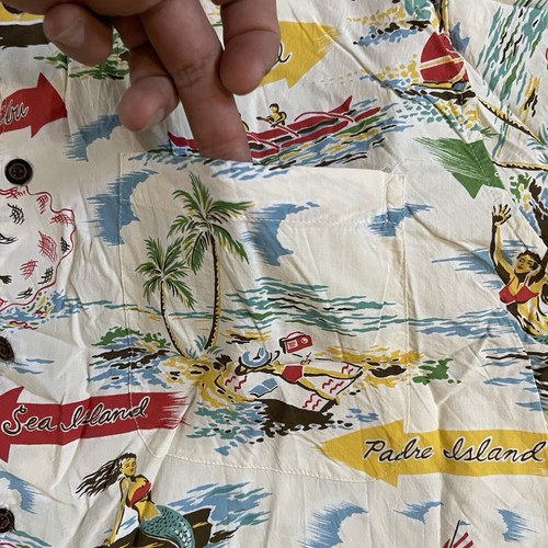 Vintage Reyn Spooner Mermaid Arrows Vacation Destination Hawaiian Shirt mens 2XL - Picture 3 of 7