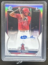 2023 Bowman Chrome Luis Torres Prospect Auto Autograph Refractor #/499 Angels