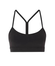 Lululemon Flow Y Bra Nulu Black Sports Bra Light Support Yoga Size 4 NWT