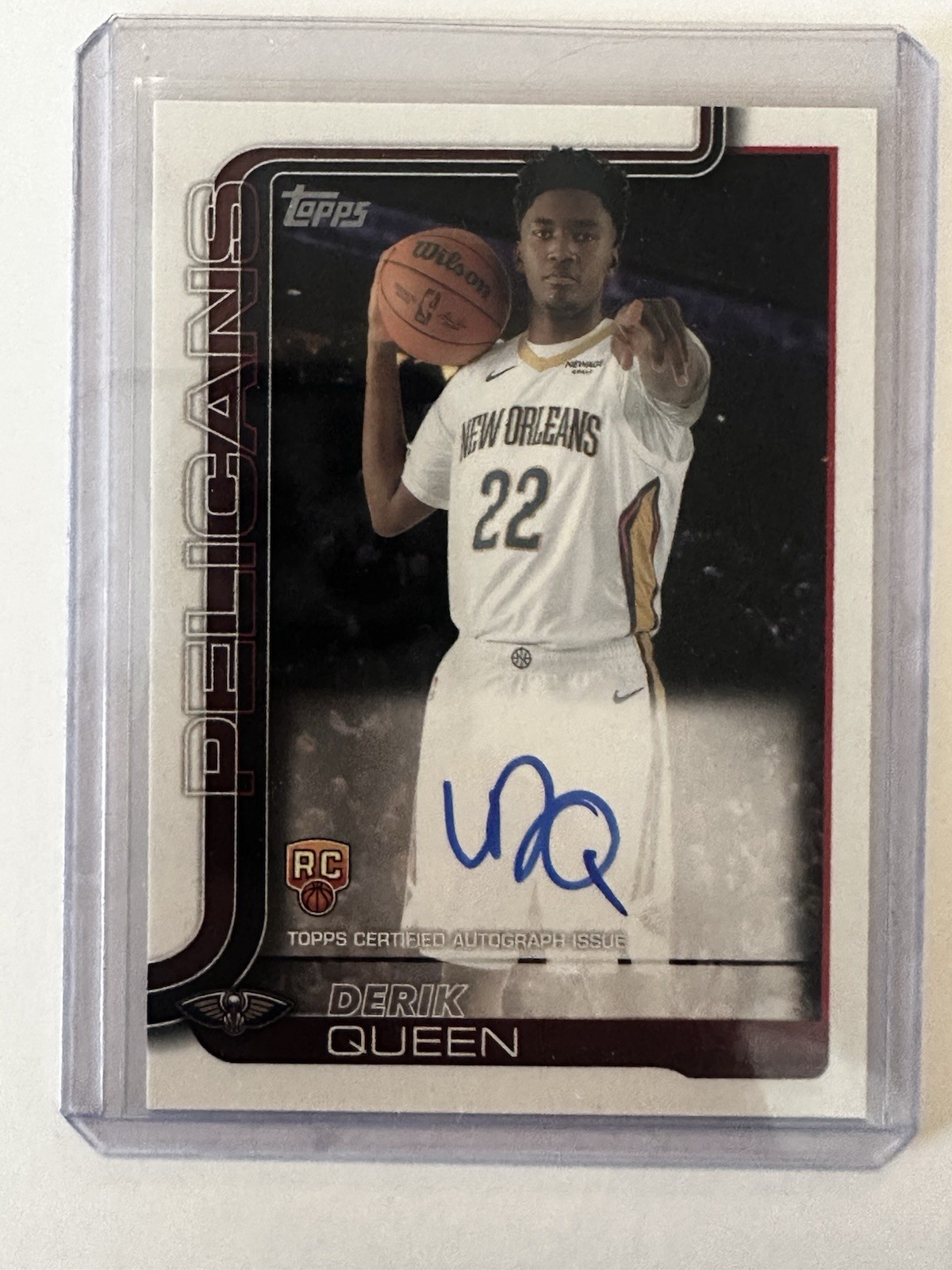 DERIK QUEEN 2025-26 TOPPS BASKETBALL RC L REAL ONE AUTO On-Card RC Auto SSP