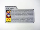 GI Joe Cobra-La Royal Guard File Card Vintage Action Figure Accessory Part 1987