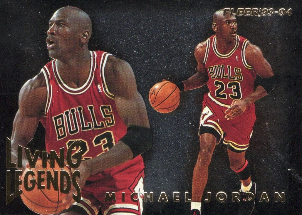 Michael Jordan, Chicago Bulls, 1993/94 Fleer Basketball "Living Legends" #4