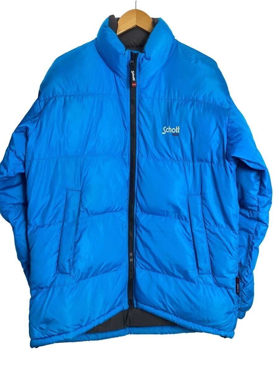 Schott Down Jacket M Nylon Blue - image 1