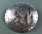 Vintage Hopi Farmer Desert Elements Sterling Silver Pendant or Brooch 11.5g