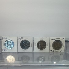 Franklin Half Dollar Silver 50C Lot 1958 1963 Uncertified Ungraded