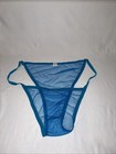 Escante Bikini Panties Size 22/24 Sheer 100% Nylon Blue Teal