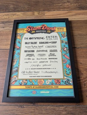 Slam Dunk Festival 2023 Line-Up The Offspring Framed Kerrang! A4 Ideal Gift