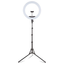 18" LED RGB Ring Light with Tripod Phone Holder USB Ports Wireless Remote