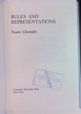 Chomsky: Rules and Representations Chomsky, Noam: