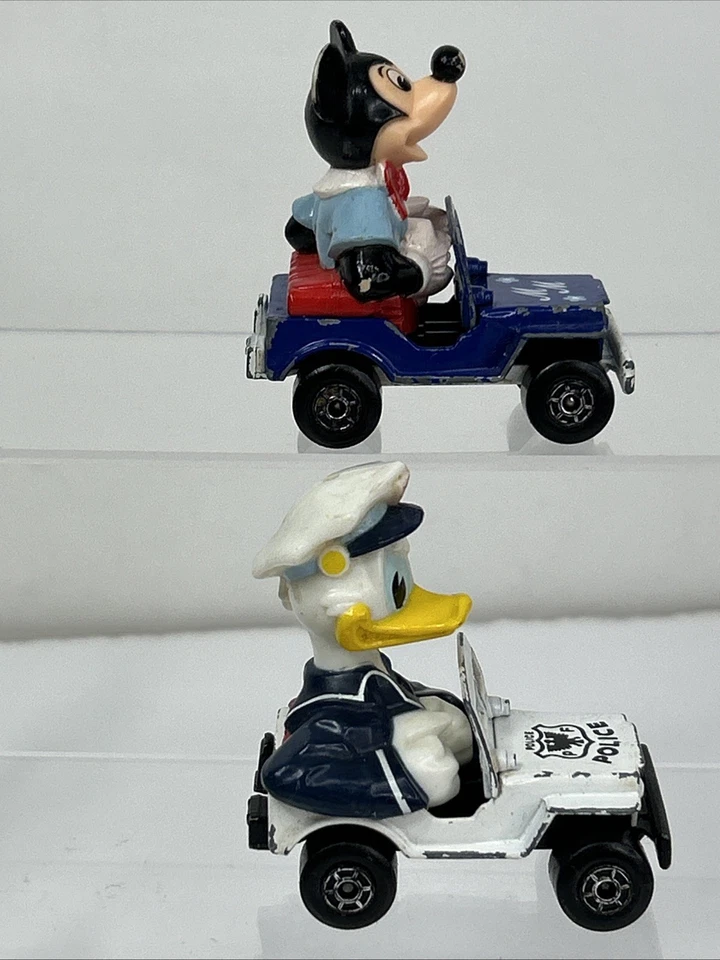 Vtg Matchbox Lesney Disney Series #5&6 Donald Duck Police Car Mickey Mail 1979 - Image 2 of 4