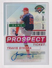 2024 Panini Prospect GAME TICKET SILVER PRIZM AUTOGRAPH #91 TRAVIS SYKORA AUTO