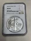 2014 American Silver Eagle Coin - NGC MS69