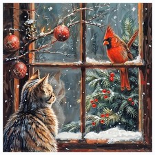 Cardinal Diamond Art Kits for Adults, Cat Diamond Painting Kits for Adults, 5...