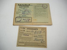 NSU Quick Motorrad 98 ccm Fahrtenbuch Steuerkarte 1946