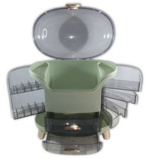 Cosmetic Organizer Display Case Makeup Organizer Drawer Storage Box Light Green