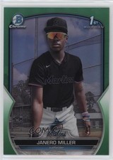 2023 Bowman Chrome Prospects Green Refractor 43/99 Janero Miller #BCP-184 1u6