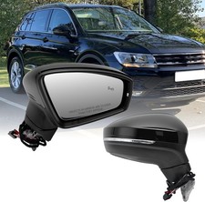 Right Passenger Electric Side Mirror Side, Bright Black