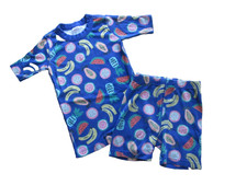 Hanna Andersson 2 piece Pajamas 100 cotton Food Short Sleeve  Shorts 8 /130