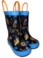 Cat Jack child's rubber rain boots w/ space pattern size 5 new w/ tags Kids