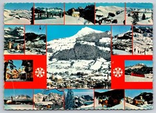 Postcard Greetings from Kitzbühel, Tirol, Skiing Winter Sports Views, Austria