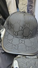 Gucci GG Monogram Jumbo Jacquard Canvas Baseball Cap Hat Black Size M