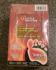 Little Hotties Adhesive Toe Warmers 30 Pairs 5 Hrs/h  SEALED/