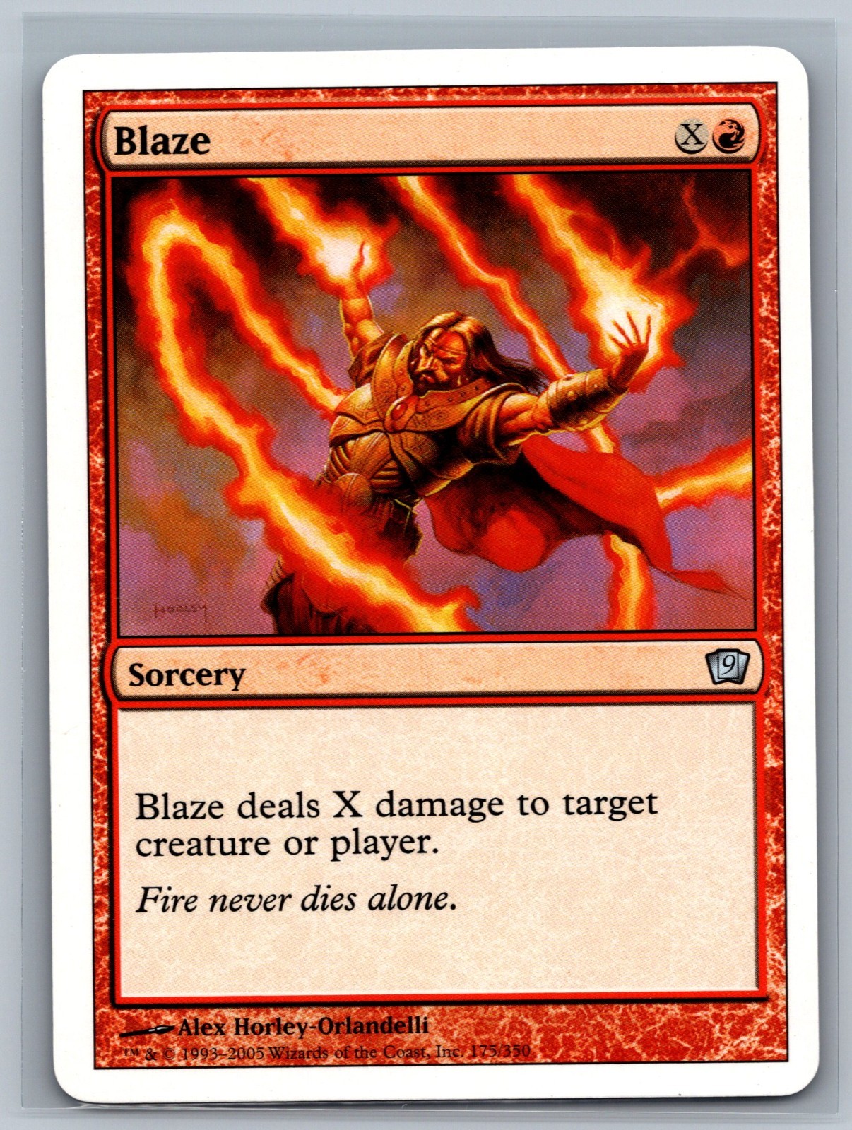 Magic The Gathering 9th Edition Blaze #175/350 MTG TCG CCG Ninth