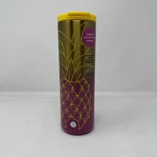 Starbucks Limited Ed HAWAII Gradient Stainless Steel Pineapple Tumbler 16oz