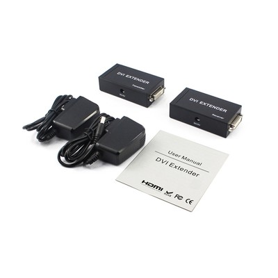 60M 1080P 3D DVI Extender Via RJ45 Cat5e/6 Cable W/ EDID TO Transmitter Receiver