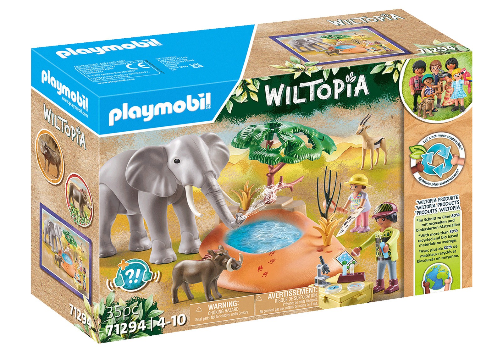 ИГРОВОЙ НАБОР PLAYMOBIL 71294 Wiltopia Wasserloch, Мехрфарбиг