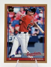 2026 Topps Series 1 C.J. Kayfus #T91-90 1991 Topps Baseball Gold /50 (RC) CLE