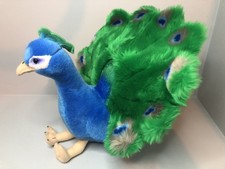 FAO Schwarz Plush Peacock Green Blue Feathers Plush Stuffed Toys R Us 14