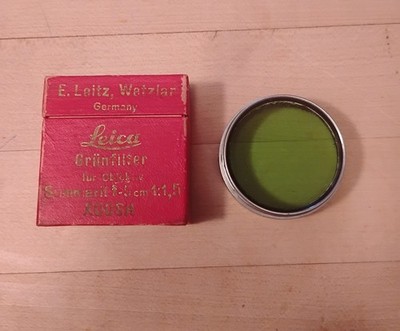 LEICA E. LEITZ WETZLAR XOOSH 5CM F1.5 SUMMARIT GREEN CAMERA LENS FILTER W BOX