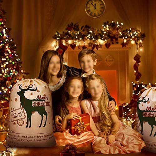 Large Christmas Decoration Stocking Santa Reindeer Delivery Sack 20x28 inch - Picture 16 of 47