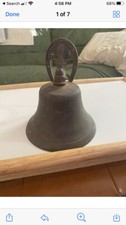 Antique Bronze Maritime Ship Fog Bell On A Horse Shoe