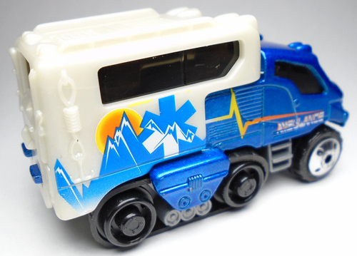 2000 MATCHBOX ARCTIC TRACK TRUCK 1:64 BLUE DIECAST 2 5/8" SNOW AMBULANCE W WHITE - Picture 4 of 6