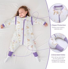 LAT Baby Sleep Bag with Feet Winter,3-way zipper Wearable Blanket,Warm Sack for