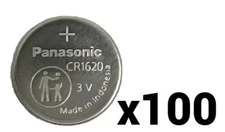 100 HUNDRED PANASONIC CR1620 BULK CR 1620 3V LITHIUM COIN CELL BATTERY EXP 2033