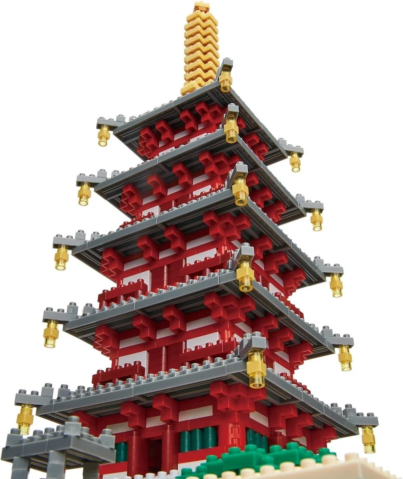 Nano Block Five-storied Pagoda Gojyu no Tou Deluxe Edition NB-031 from Japan - Image 3 of 4