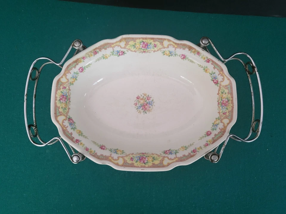 Vintage Art Deco Chrome Metal Expandable Accordian Casserole Dish Holder Trivet - Image 3 of 4