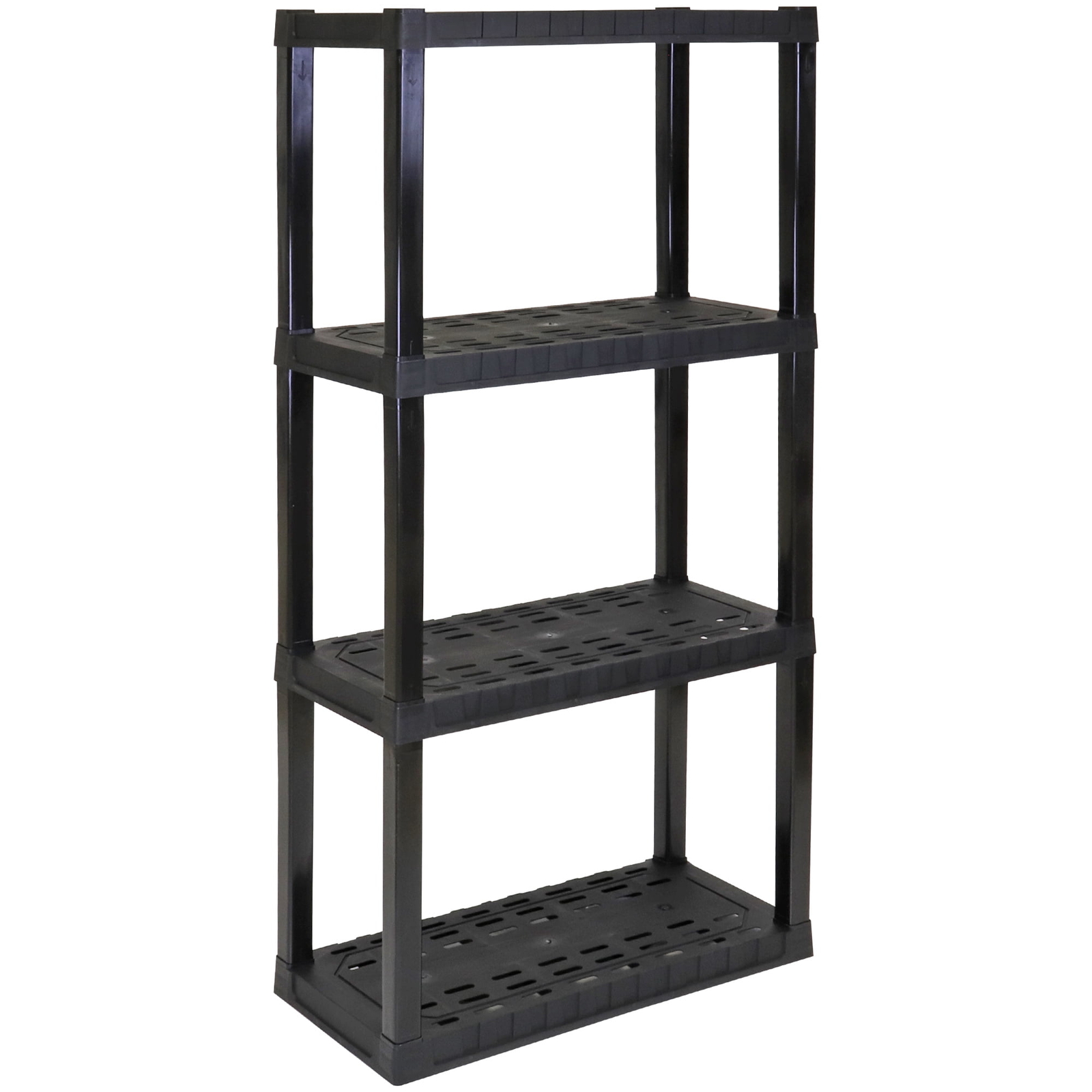 4 Shelf Storage Rack Shelves Shelving Unit Organize Heavy Duty Garage Plastic US
