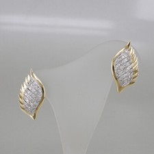Ohrclips in 585/14k Gelbgold Weissgold mit Diamanten ca. 1,25 ct W/vs