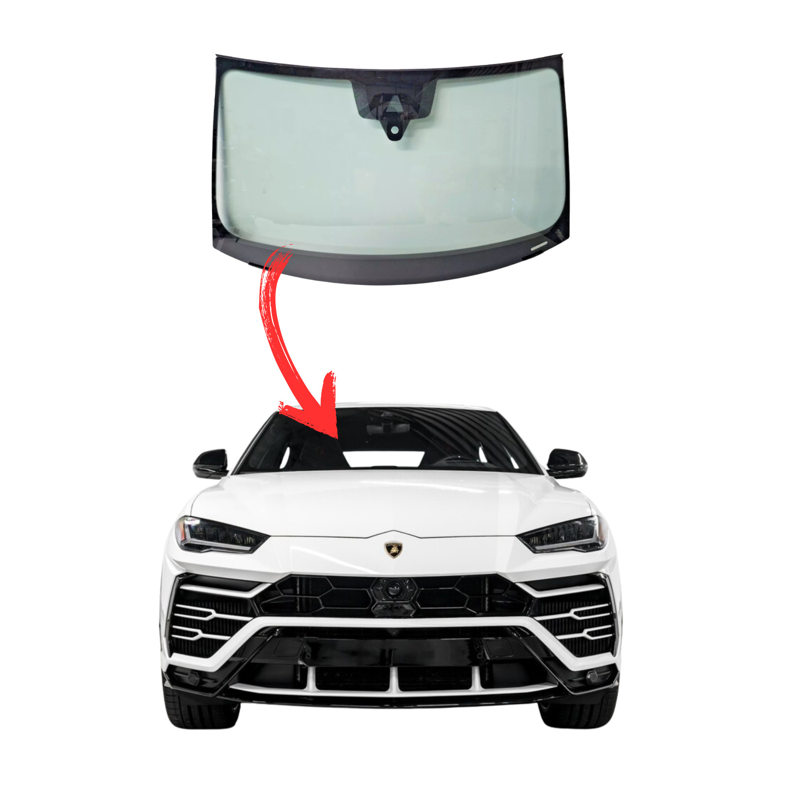  2018-2024 Lamborghini Urus Front Windshield Glass (Slr, HUD, Acoustic)