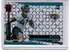 JOSH ALLEN 2019 Unparalleled GROOVE ROOKIE CARD #207 Kentucky JACKSONVILLE. rookie card picture