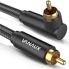 90 Degree Rca Cable Subwoofer Cable Male To Male Digital Coaxial Audio Cable For
